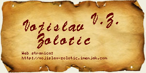 Vojislav Zolotić vizit kartica